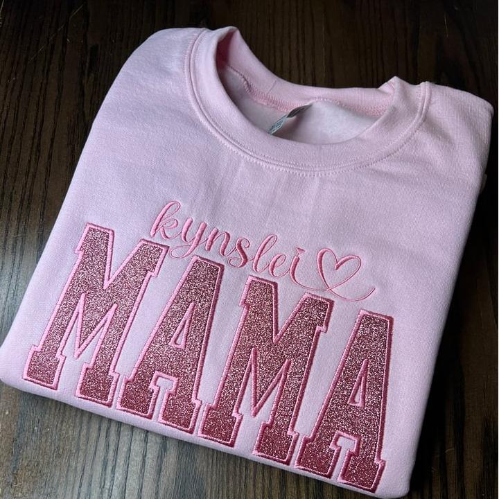 キラキラ輝く「MAMA」スパンコール刺繍セーター ✨ママへの特別な贈り物に最適