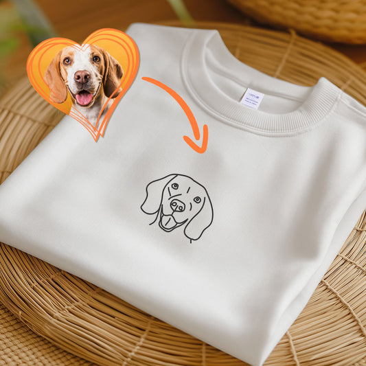 オリジナル 猫 犬 ペット 名前 写真 刺繍 スウェット トレーナー