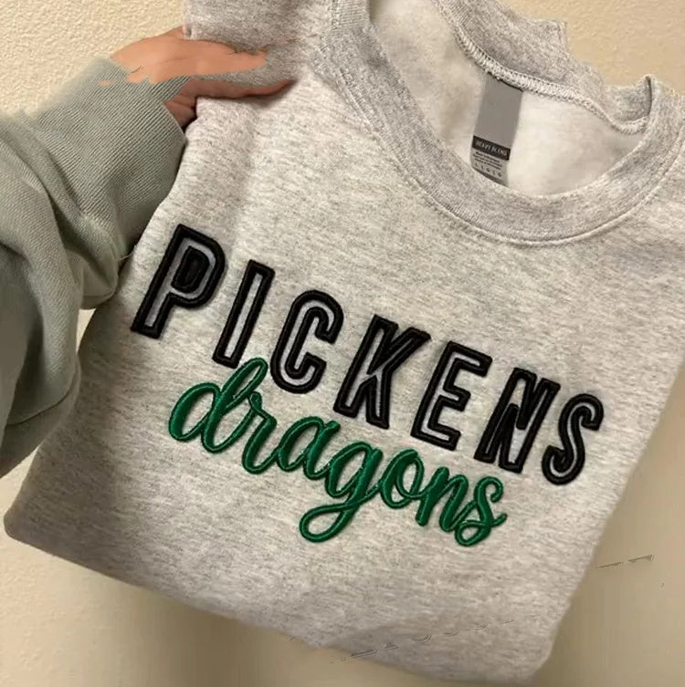 Embroidered Name Sweatshirt Hoodie Embroidery College Couples Matching Hoodies Crew Neck Sorority Anniversary Gift