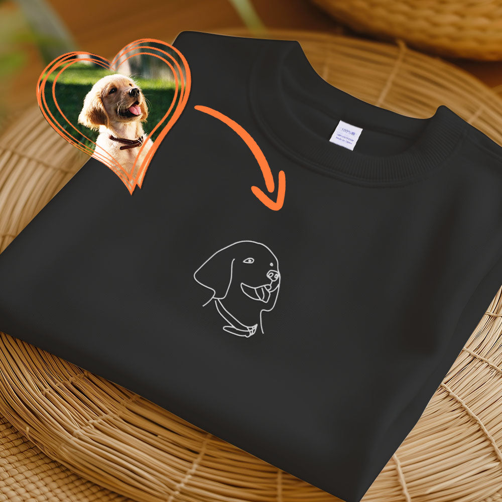 オリジナル 猫 犬 ペット 名前 写真 刺繍 スウェット トレーナー