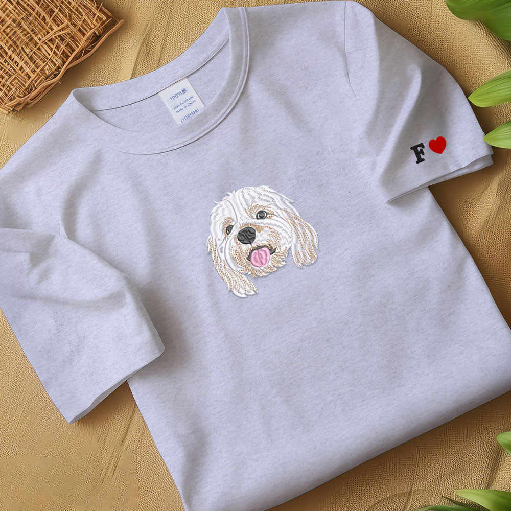 オリジナル 猫 犬 ペット 名前 写真 刺繍 スウェット トレーナー