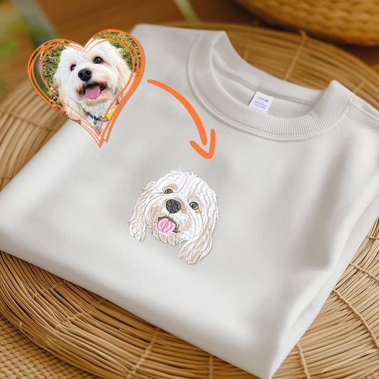 オリジナル 猫 犬 ペット 名前 写真 刺繍 スウェット トレーナー