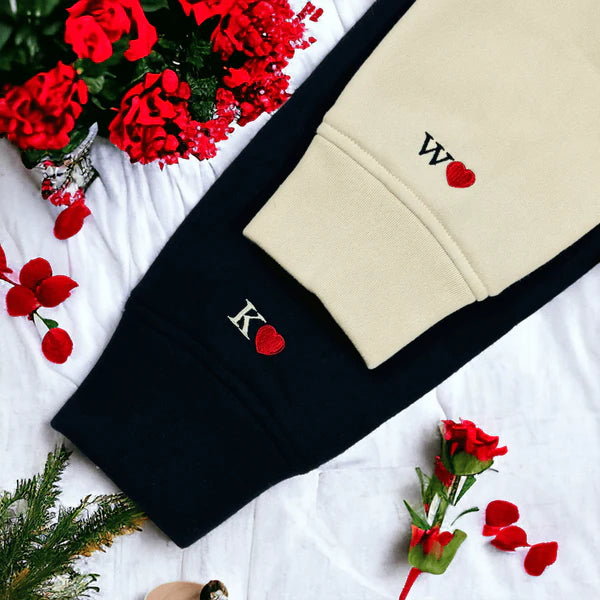 💏 オリジナル写真刺繍スウェットシャツ - 記念日の贈り物に最適