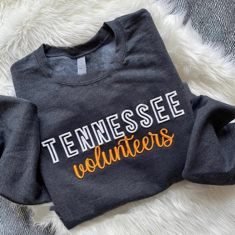 Embroidered Name Sweatshirt Hoodie Embroidery College Couples Matching Hoodies Crew Neck Sorority Anniversary Gift