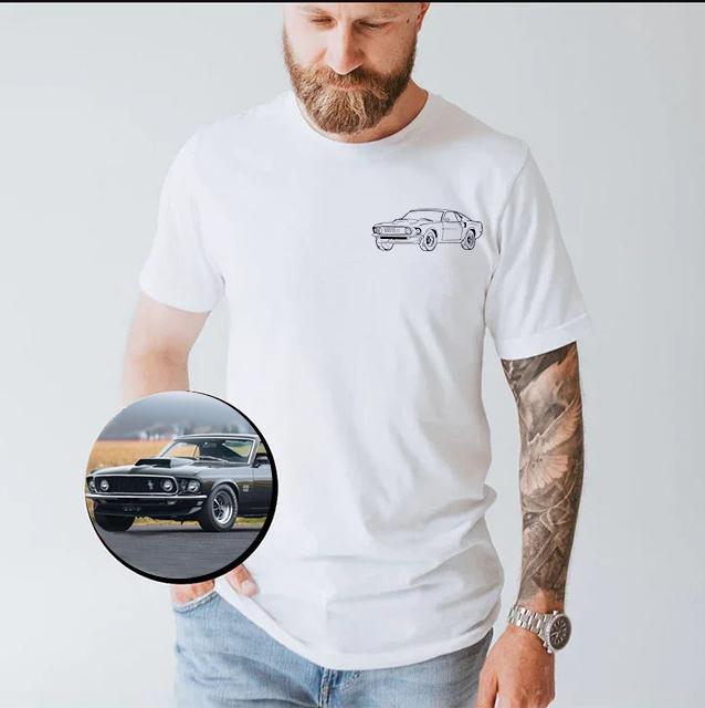 ✨50% Off✨カスタムカー写真刺繍Tシャツ・パーカー(2 点購入で送料無料)
