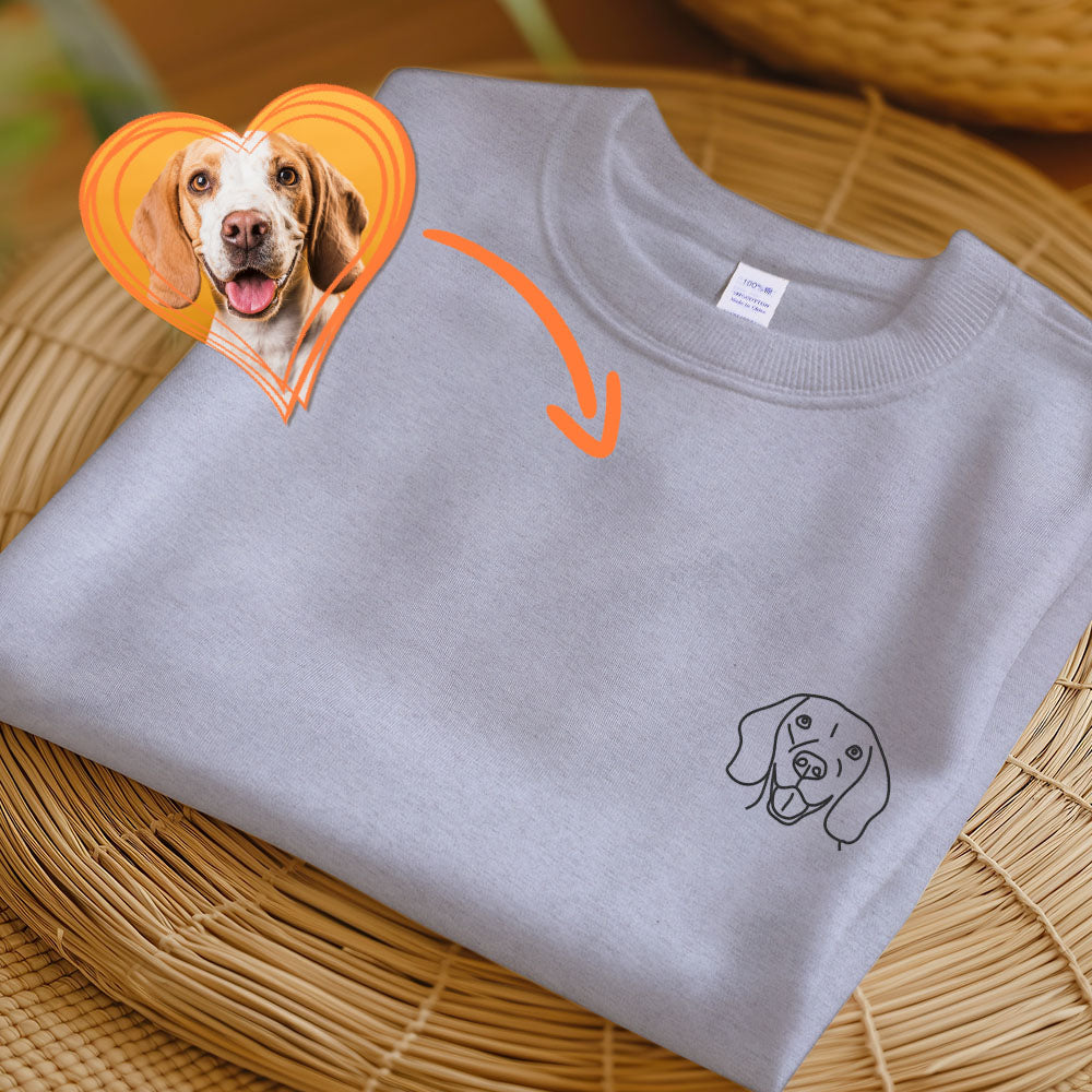 オリジナル 猫 犬 ペット 名前 写真 刺繍 スウェット トレーナー