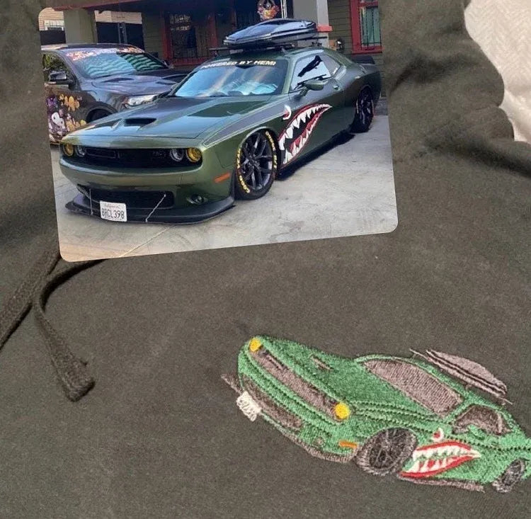 ✨50% Off✨カスタムカー写真刺繍Tシャツ・パーカー(2 点購入で送料無料)