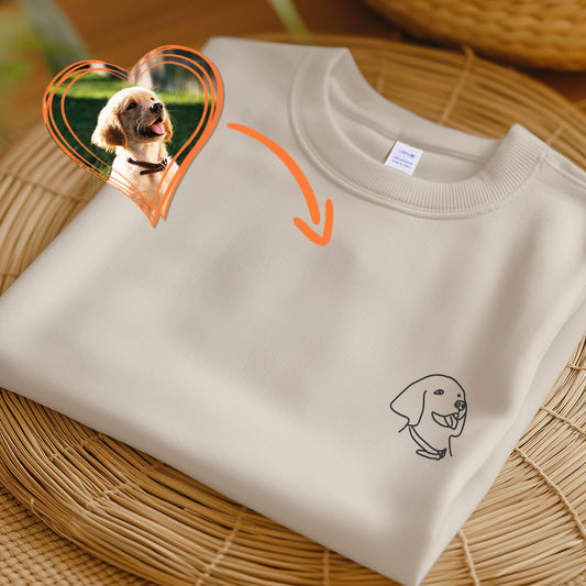 オリジナル 猫 犬 ペット 名前 写真 刺繍 スウェット トレーナー