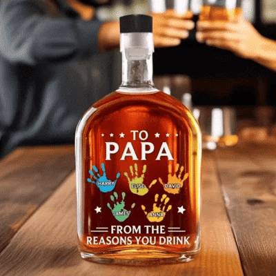 🥃お父さんへ🥃パーソナライズされたカスタムウイスキーボトル