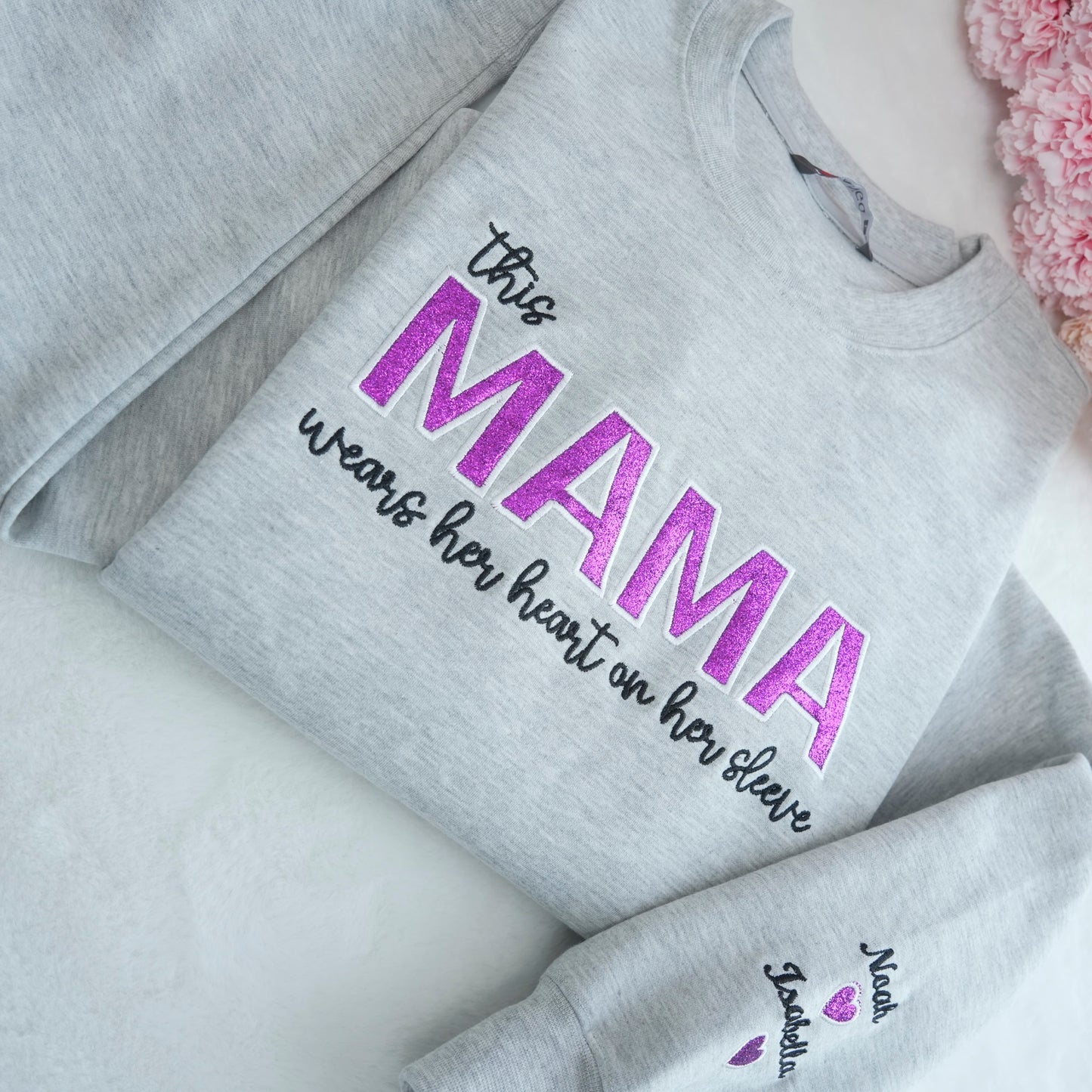 💘 ママへの最高の贈り物💘 キラキラネーム刺繍Tシャツ/スウェット/パーカー