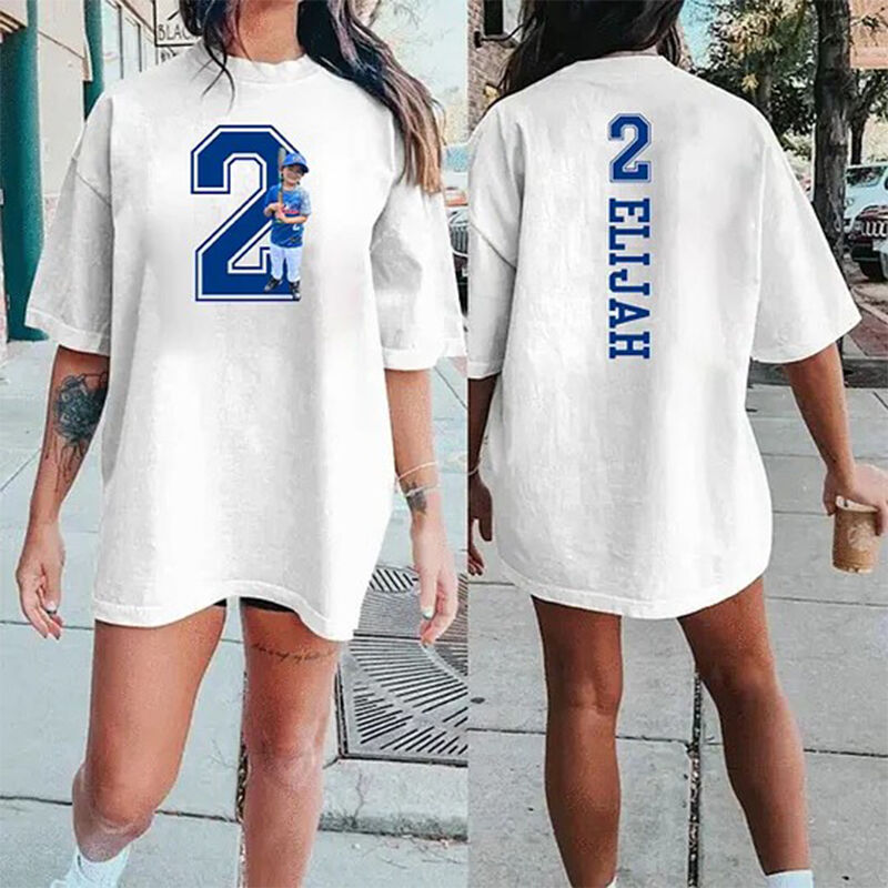 ネーム 数字 写真入り Tシャツ オリジナル