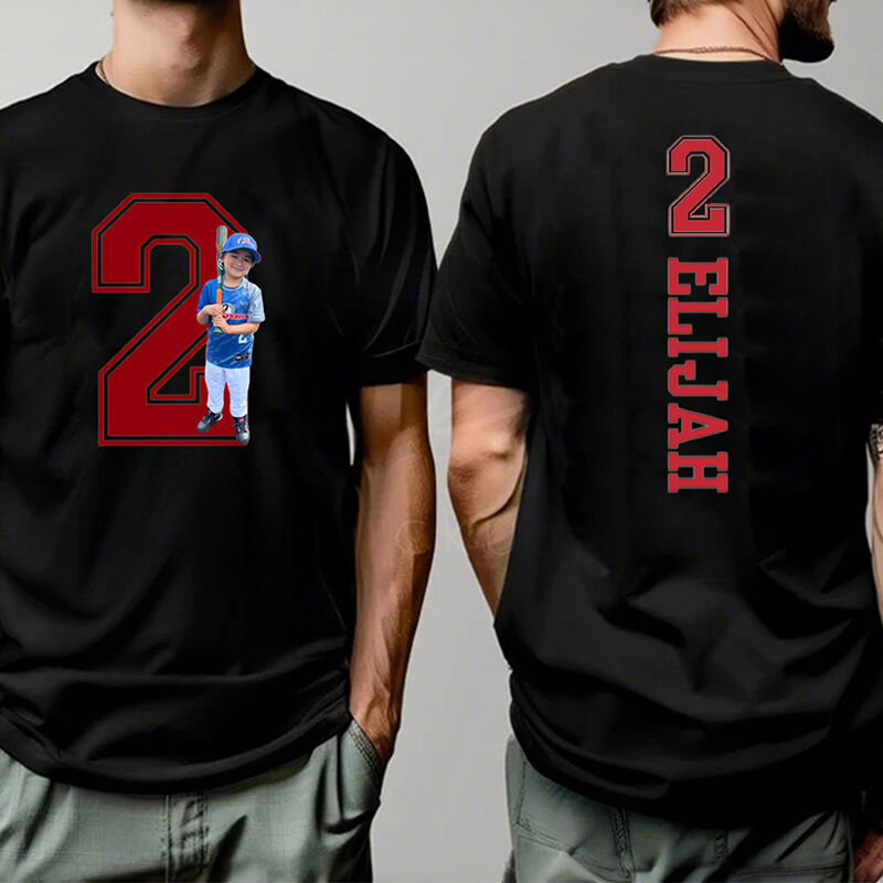 ネーム 数字 写真入り Tシャツ オリジナル