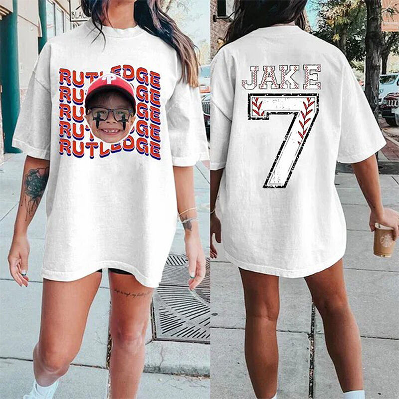 ネーム入り 写真 数字 Tシャツ オリジナル