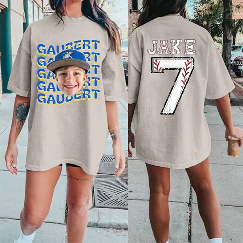 ネーム入り 写真 数字 Tシャツ オリジナル
