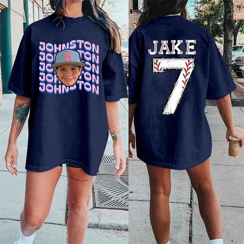 ネーム入り 写真 数字 Tシャツ オリジナル