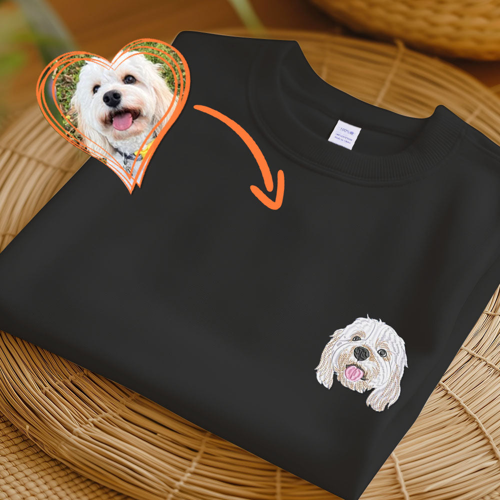 オリジナル 猫 犬 ペット 名前 写真 刺繍 スウェット トレーナー