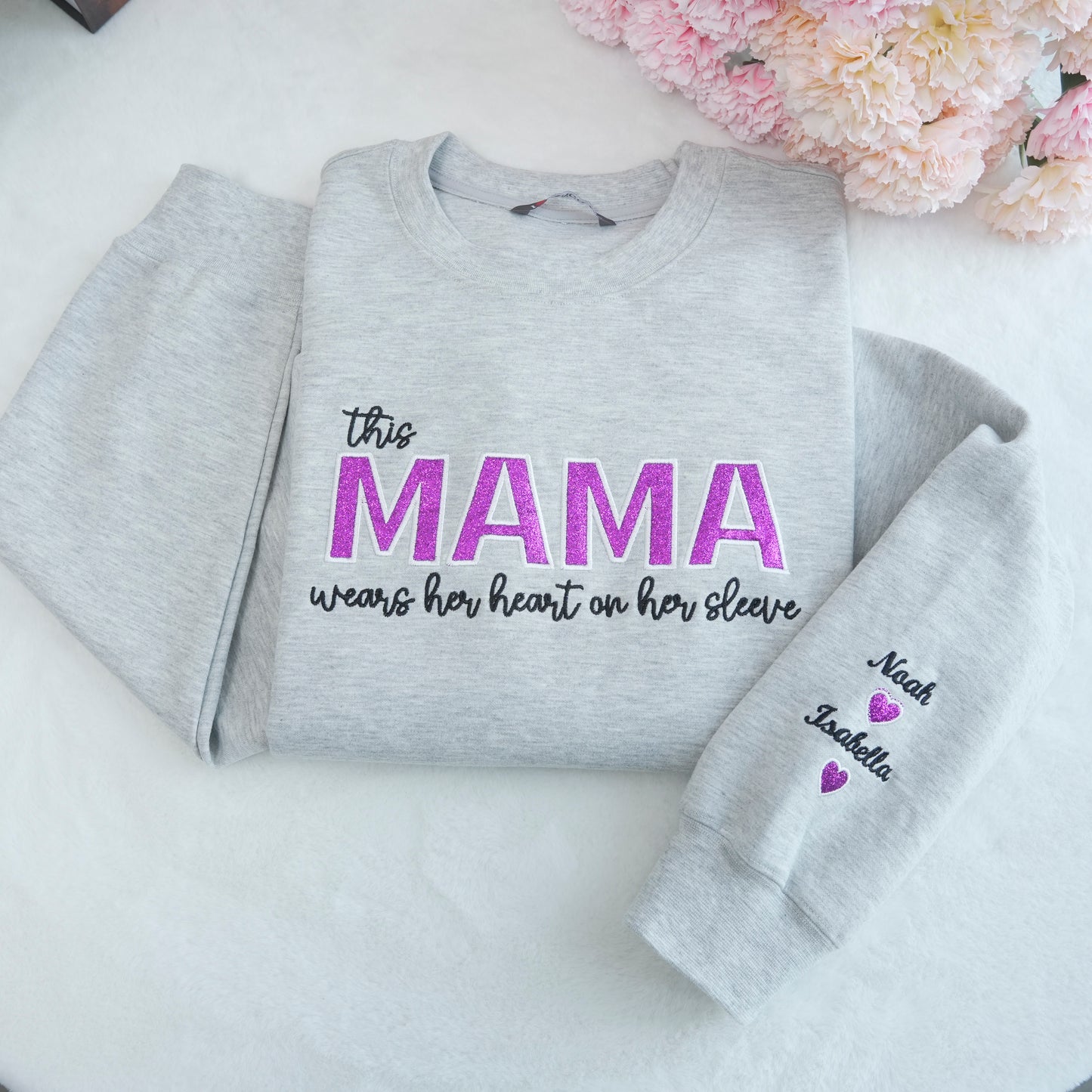 💘 ママへの最高の贈り物💘 キラキラネーム刺繍Tシャツ/スウェット/パーカー
