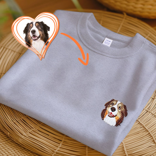 オリジナル 猫 犬 ペット 名前 写真 刺繍 スウェット トレーナー