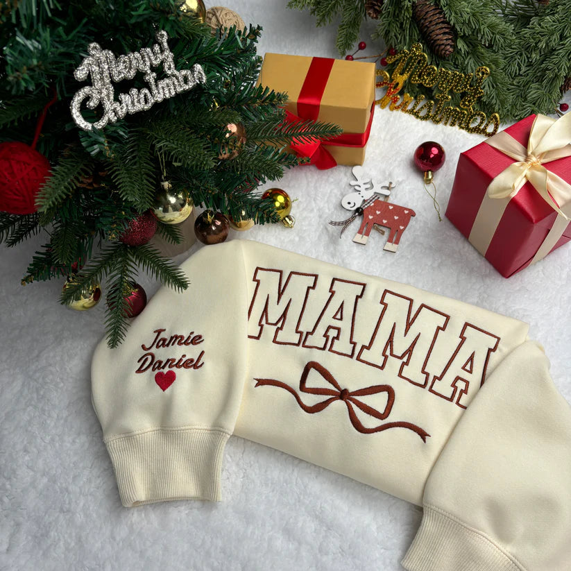 👩❤️👧 ママへ「愛してる」を刺繍で伝えるスウェットシャツ 👩❤️👧