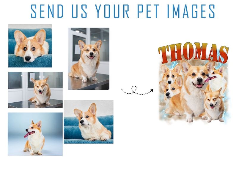 カスタム犬用Tシャツ、レトロ犬用シャツ、パーソナライズされたペットプリントシャツ、90年代シャツ