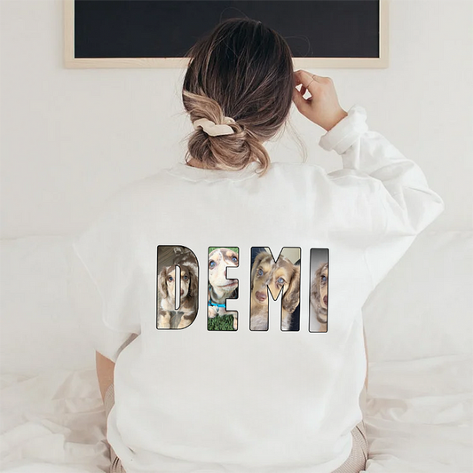 ペットの写真と名前をカスタマイズできるスウェットシャツ パーカー Tシャツ