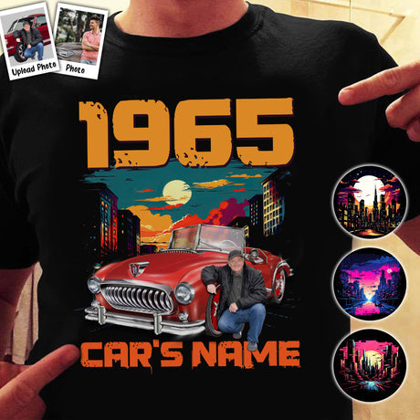 カーヴィンテージTシャツ - パーソナライズされたフォトシャツ