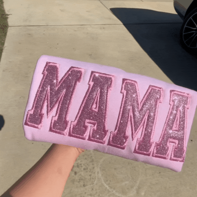 キラキラ輝く「MAMA」スパンコール刺繍セーター ✨ママへの特別な贈り物に最適