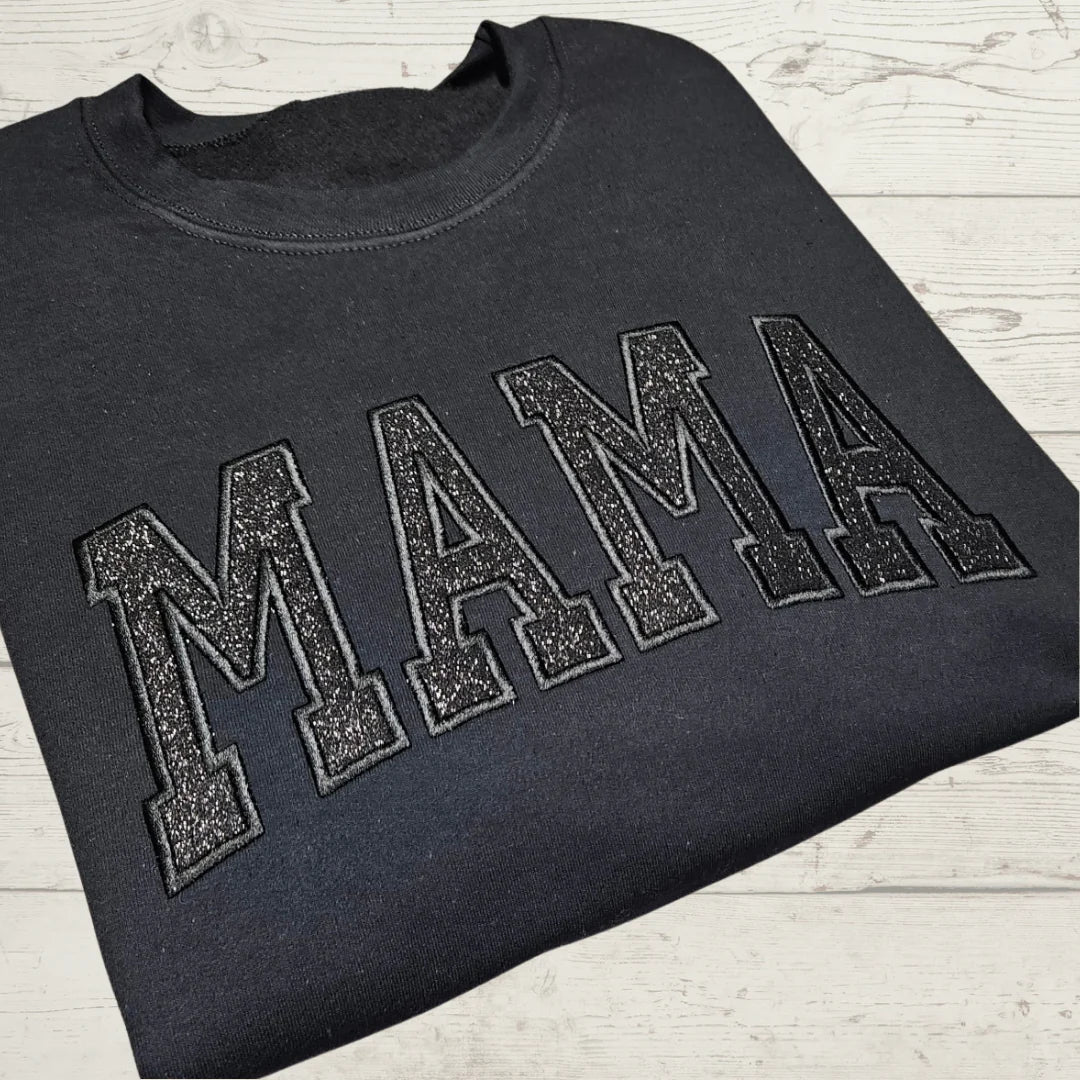 キラキラ輝く「MAMA」スパンコール刺繍セーター ✨ママへの特別な贈り物に最適