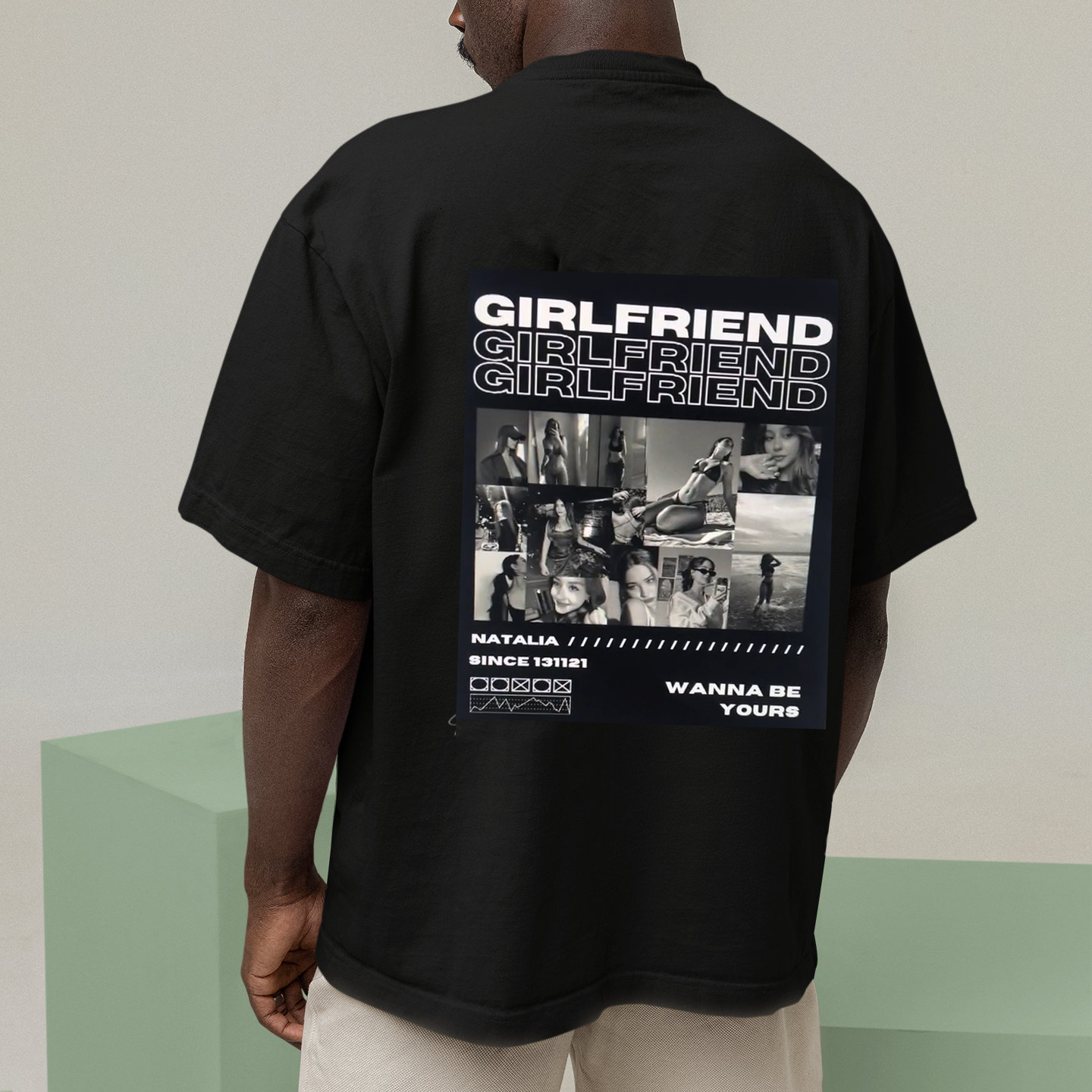 ONLY YOU カスタム写真Tシャツ|ユニークなペアギフト|バレンタインデーの特別な思い出に