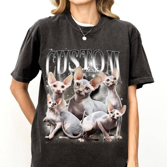 ペットカスタムヴィンテージユニセックスTシャツ、犬パーソナライズブートレッグレトロ90年代