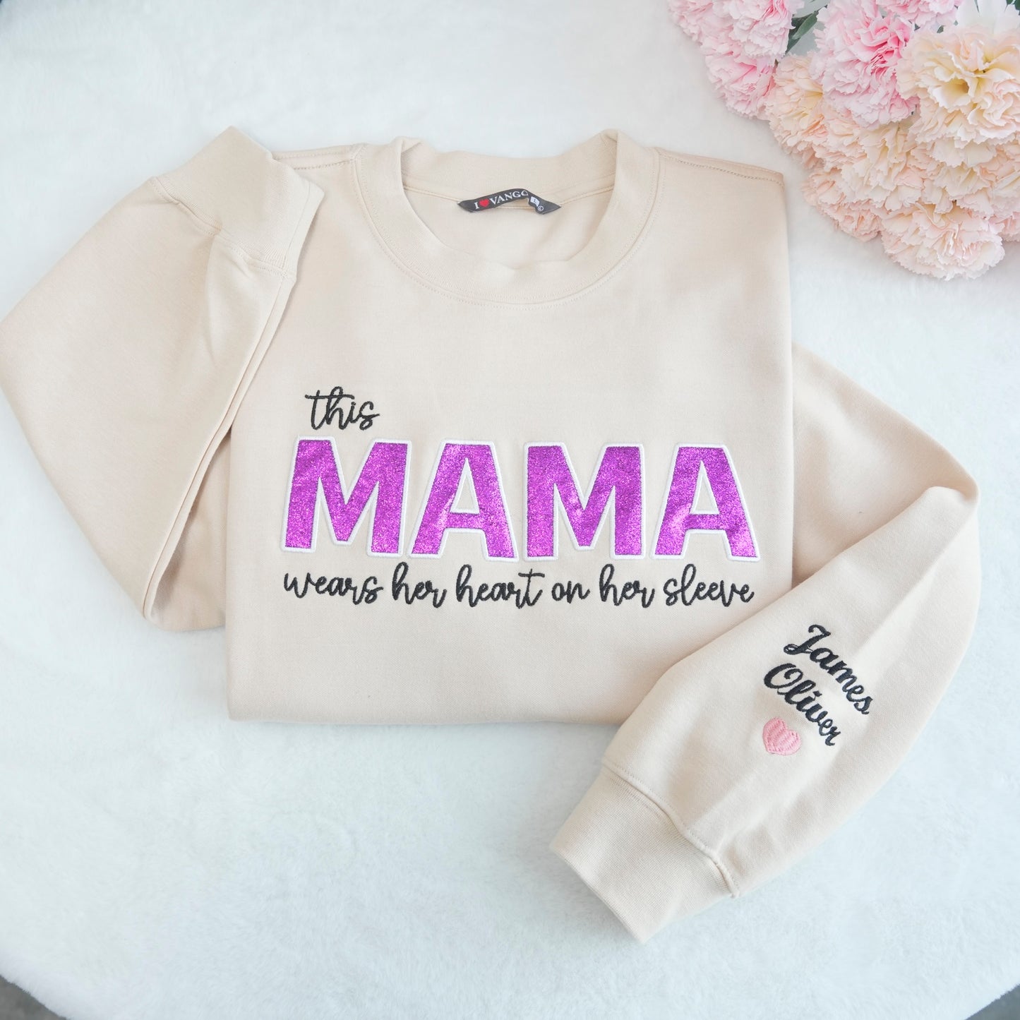 💘 ママへの最高の贈り物💘 キラキラネーム刺繍Tシャツ/スウェット/パーカー