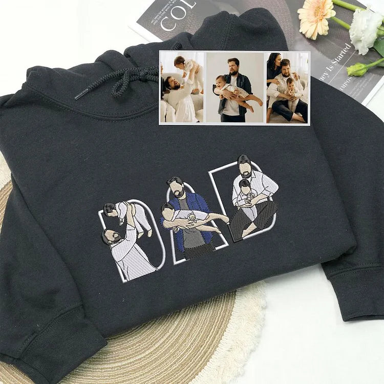 父の日ギフト 家族写真刺繍スウェット|世界にひとつのオーダーメイドパーカー