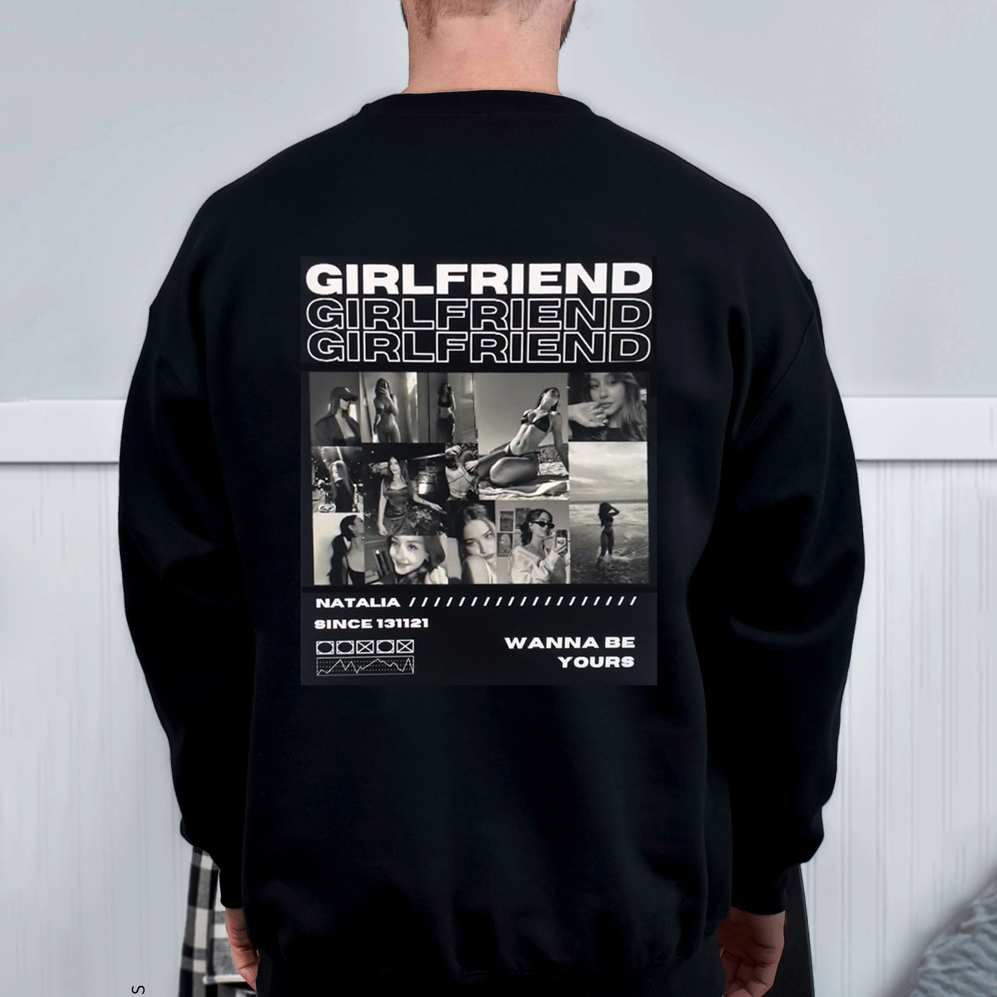 ONLY YOU カスタム写真Tシャツ|ユニークなペアギフト|バレンタインデーの特別な思い出に