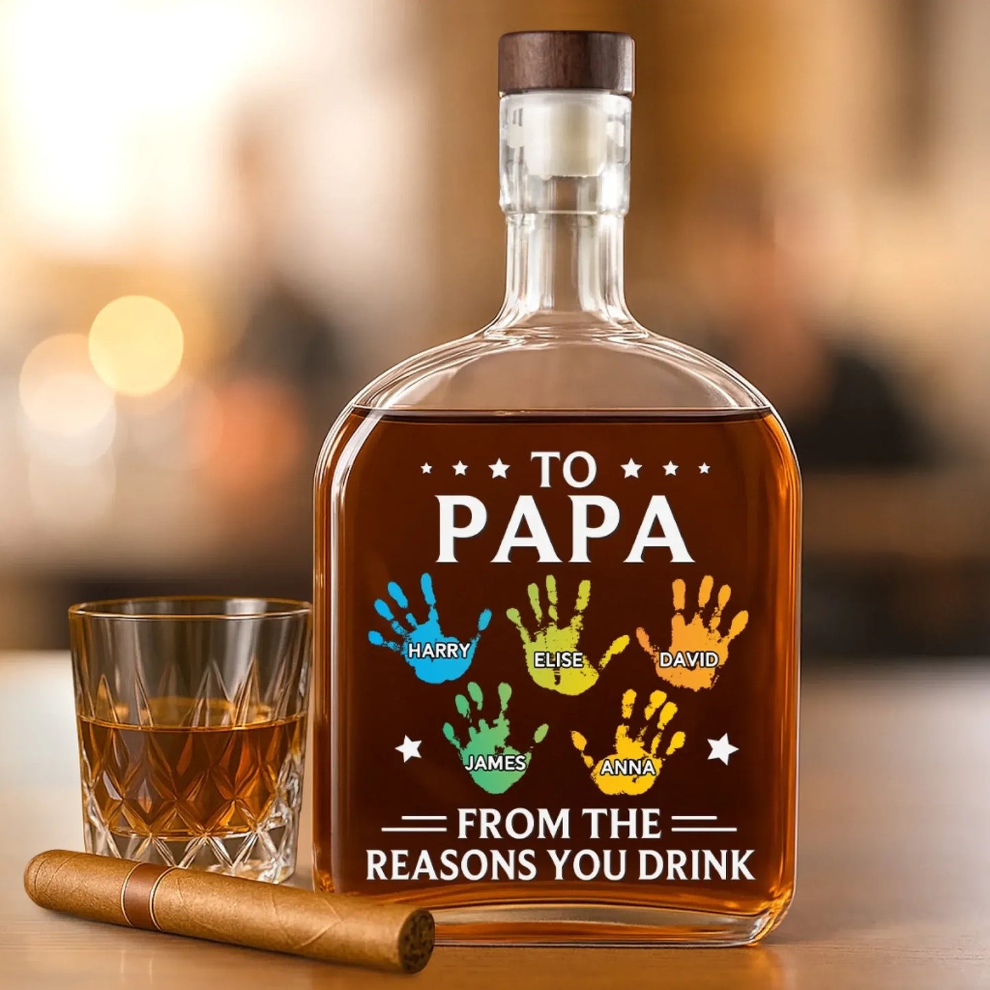 🥃お父さんへ🥃パーソナライズされたカスタムウイスキーボトル