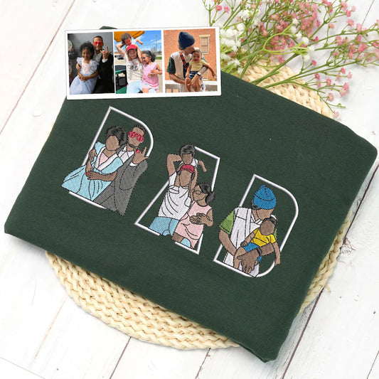 父の日ギフト 家族写真刺繍スウェット|世界にひとつのオーダーメイドパーカー