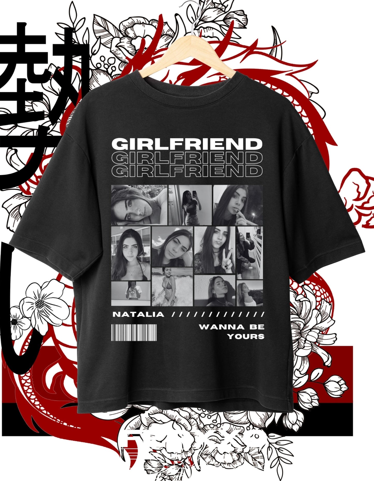 ONLY YOU カスタム写真Tシャツ|ユニークなペアギフト|バレンタインデーの特別な思い出に