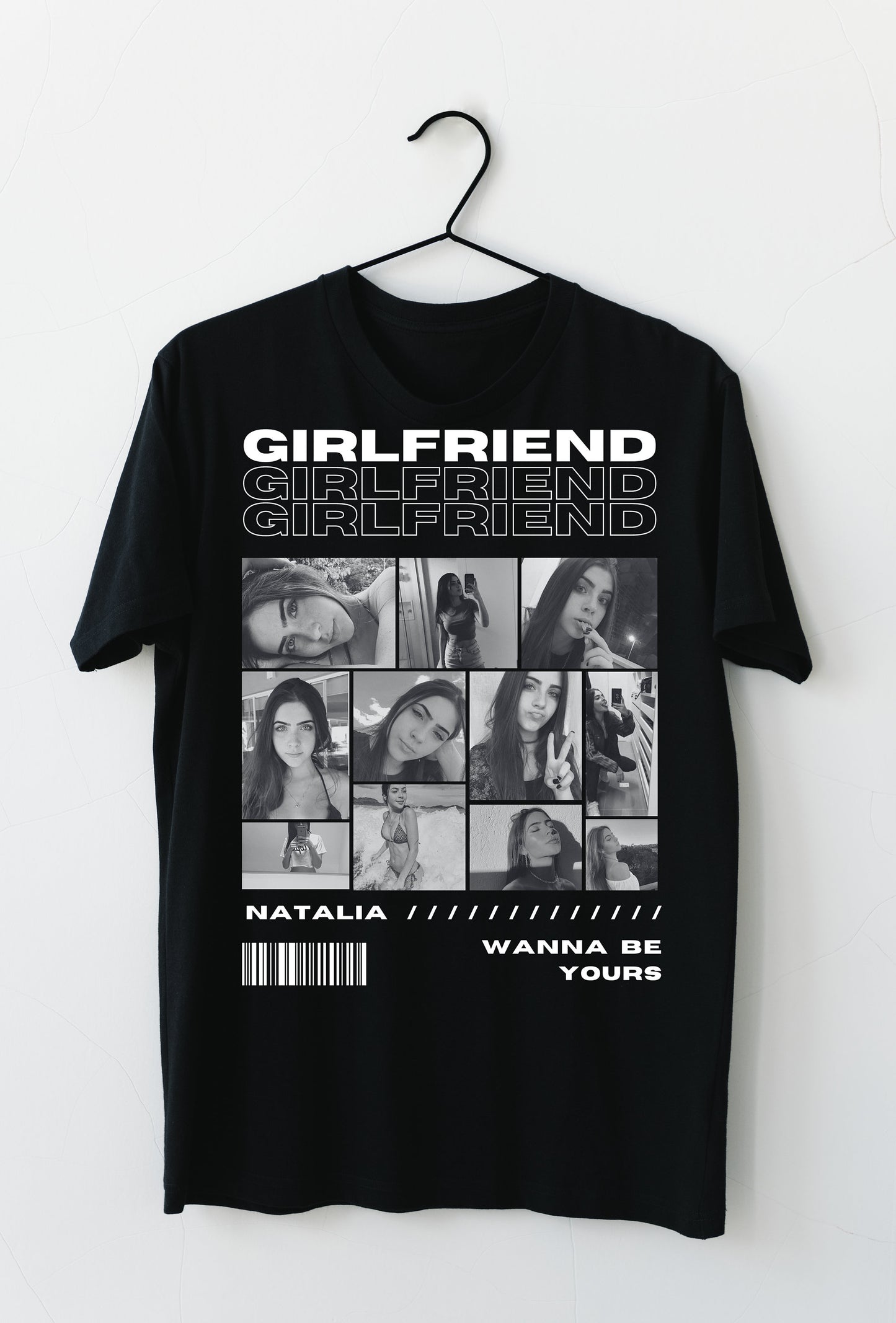 ONLY YOU カスタム写真Tシャツ|ユニークなペアギフト|バレンタインデーの特別な思い出に