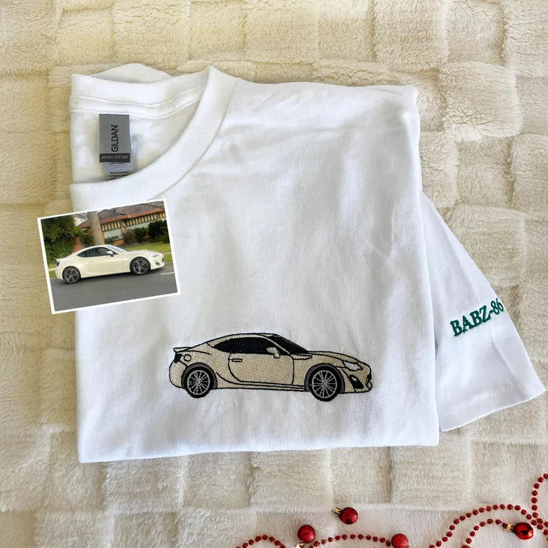 ✨50% Off✨カスタムカー写真刺繍Tシャツ・パーカー(2 点購入で送料無料)