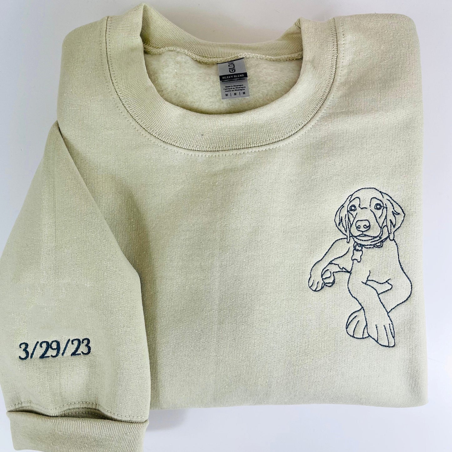 カスタム刺繍スウェットシャツの概要写真、カップルへのバレンタインデートギフト、写真からパーソナライズされたポートレートTシャツカップルパーカーを彼に彼女に