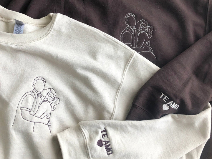 オリジナル 写真 名前 刺繍 スウェット トレーナー