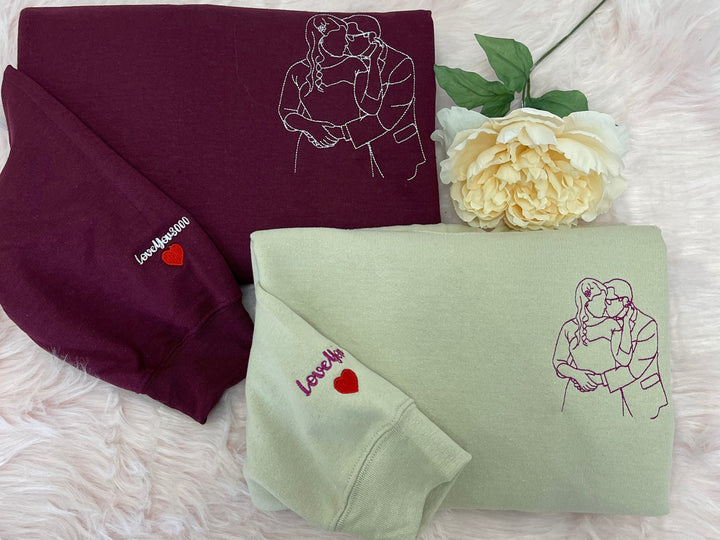 オリジナル 写真 名前 刺繍 スウェット トレーナー