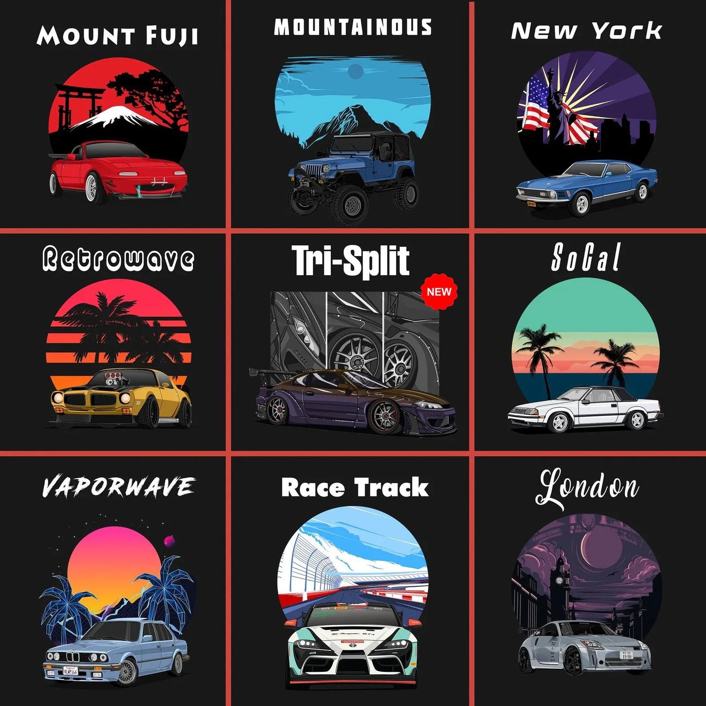 愛車フォト入り アメカジ×昭和レトロ風 カスタムTシャツ