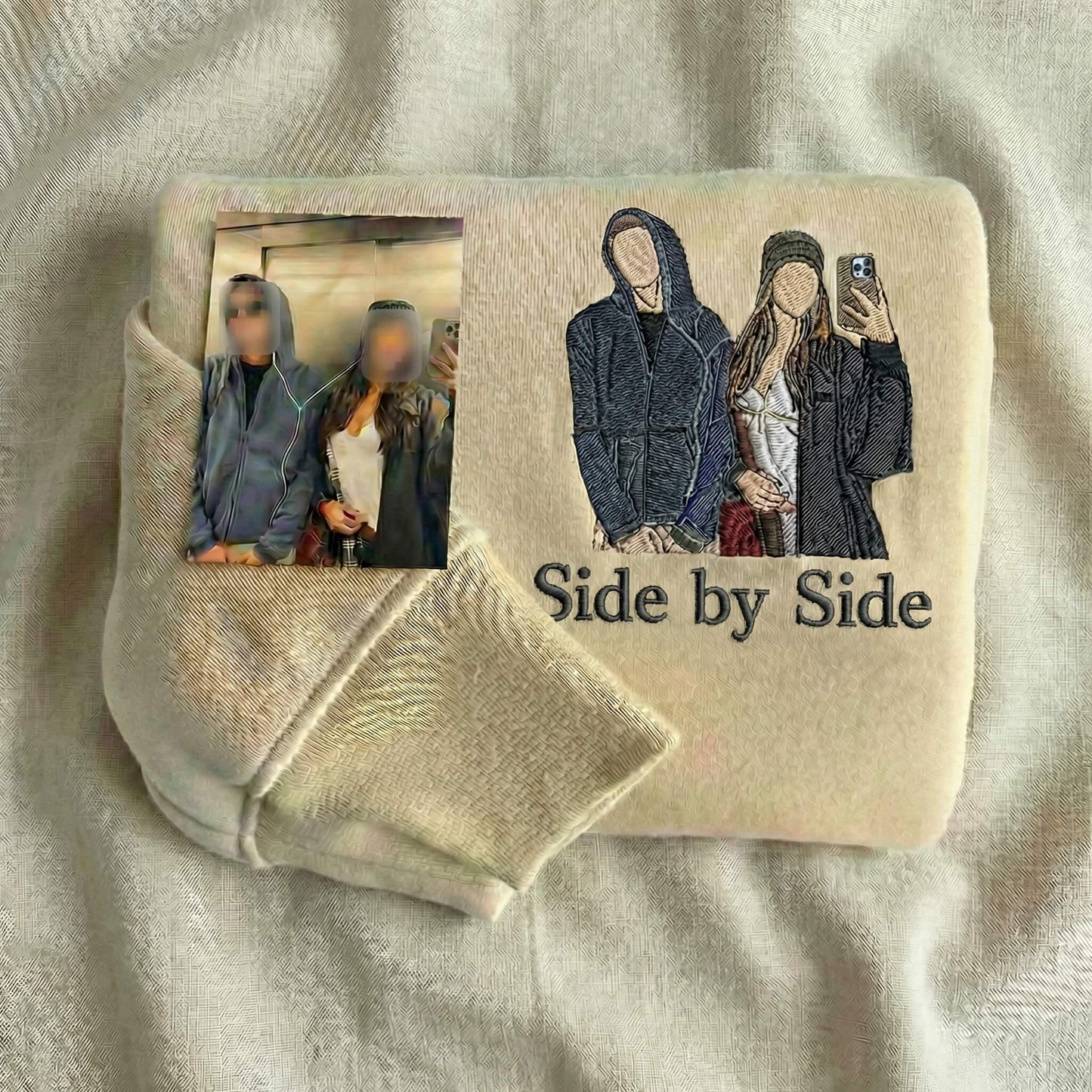 ❤️‍🔥(Best Seller) Original Roman Letters Photo Embroidered Hoodie