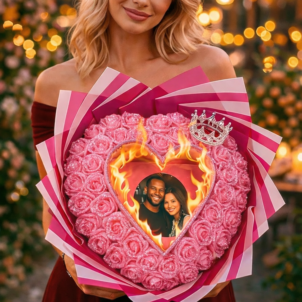 永遠に輝くスパンコールローズ - 燃えるバージョン-✈️24時間以内に配達