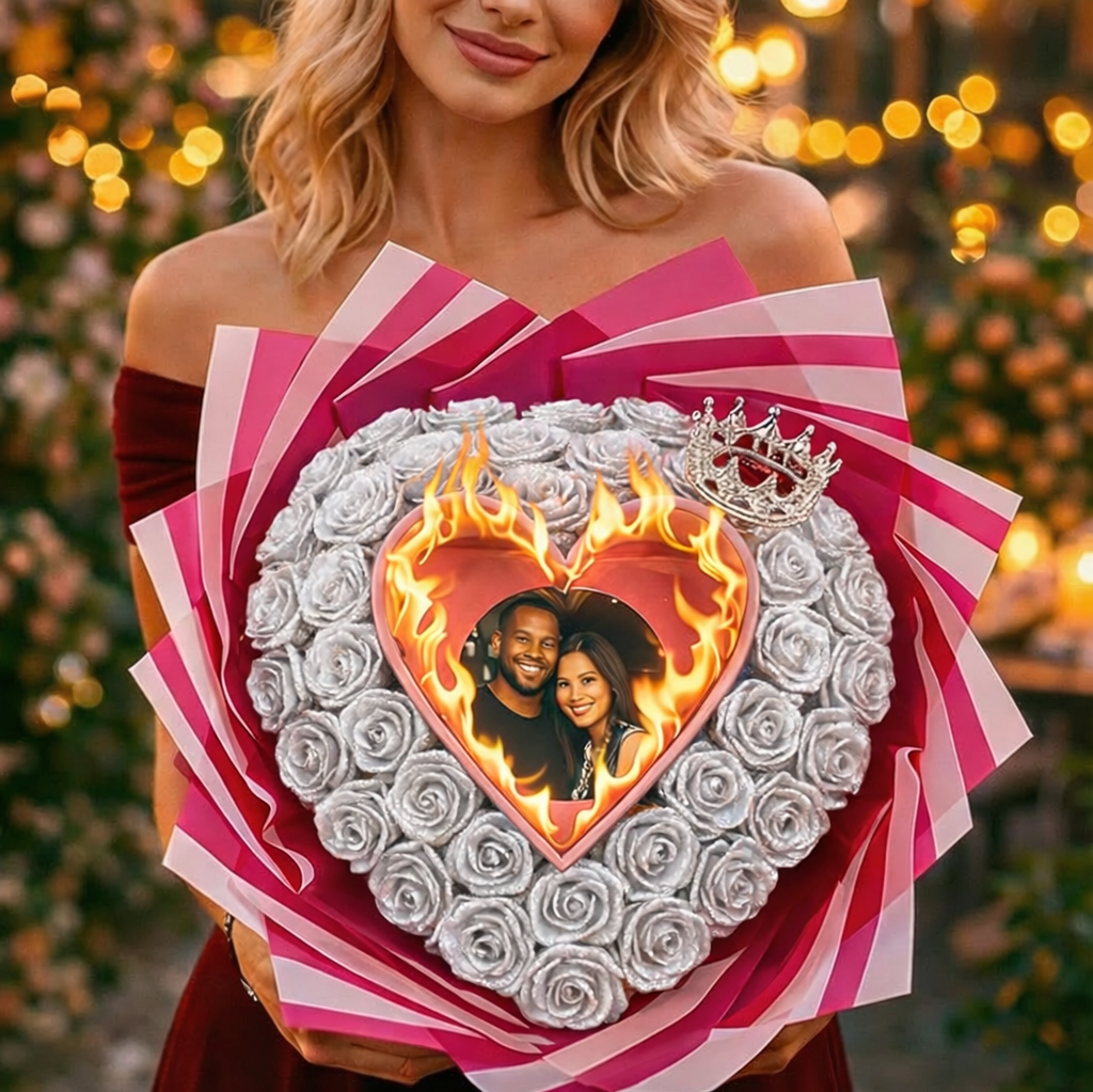 永遠に輝くスパンコールローズ - 燃えるバージョン-✈️24時間以内に配達