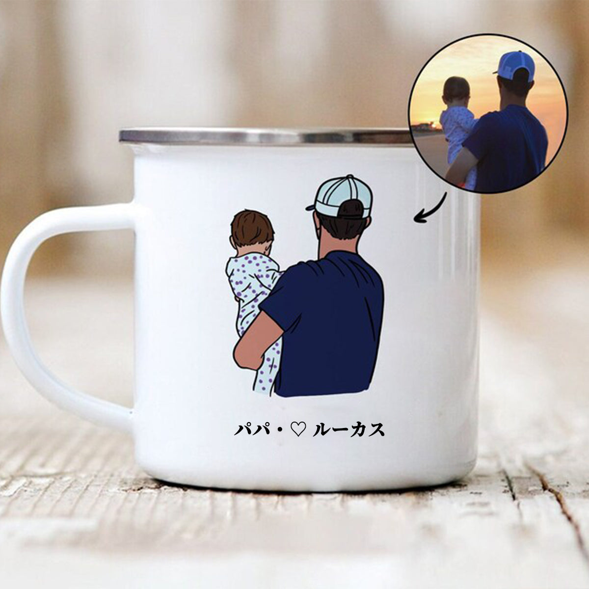オリジナル写真入りマグカップ — 父の日のプレゼント