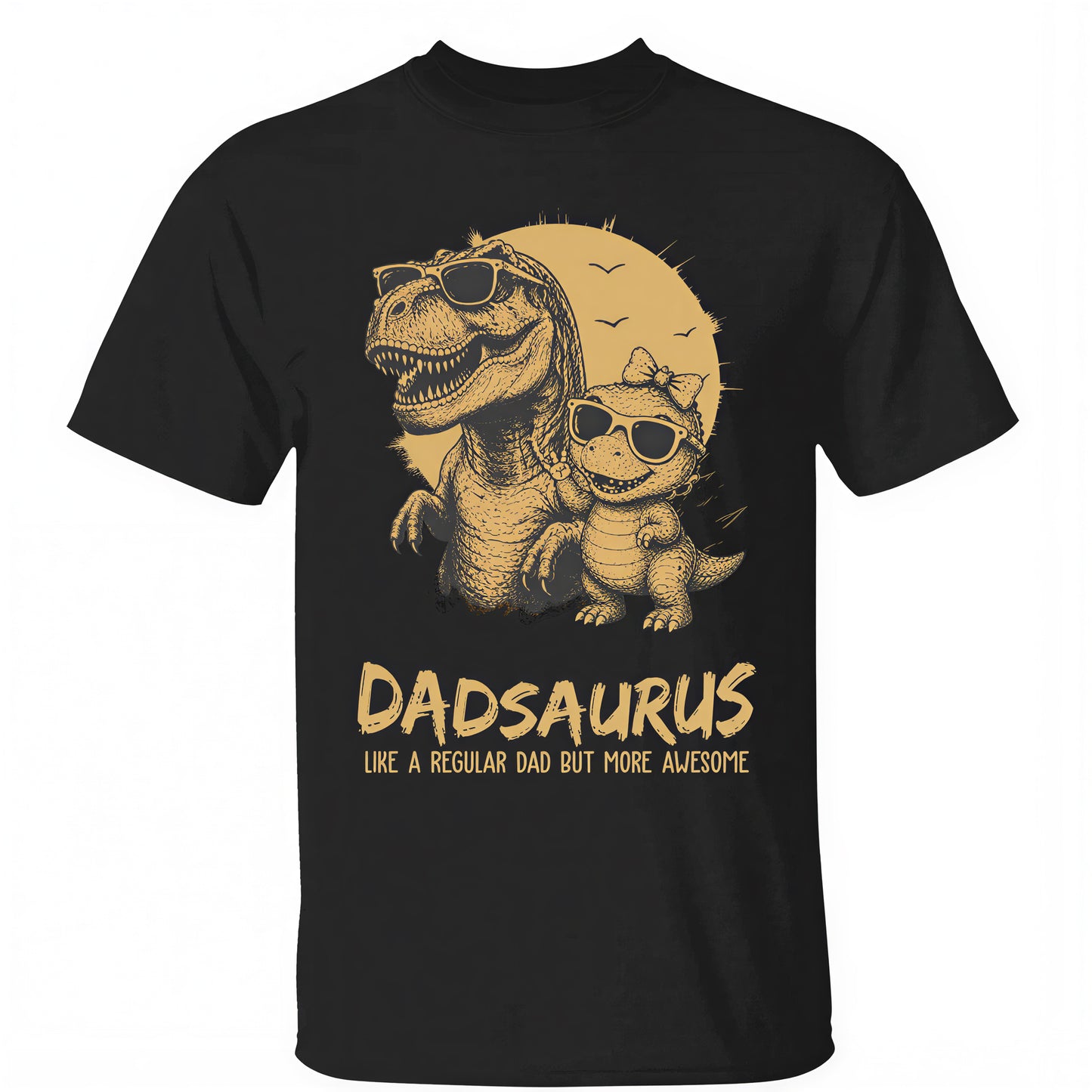 【名前入り】お父さん恐竜Tシャツ（子供の名前カスタム可能）／じいじにも／父の日・誕生日ギフト