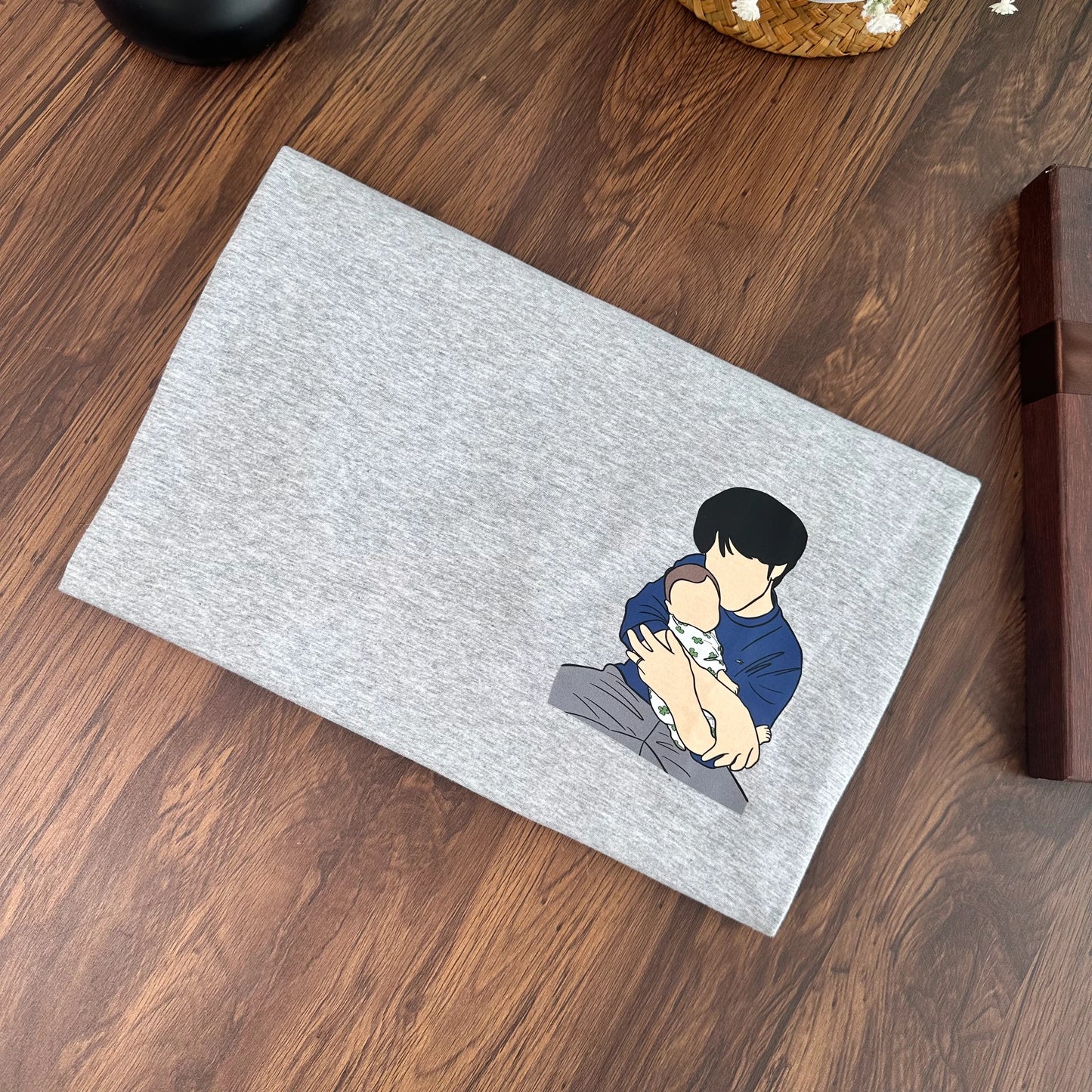 お父さんとお子様の似顔絵入りシャツ — 父の日のプレゼント