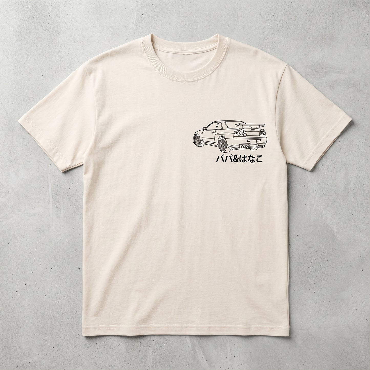 愛車ラインアート・ポートレートTシャツ — お父さんへの最高のプレゼント