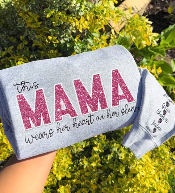 💘 ママへの最高の贈り物💘 キラキラネーム刺繍Tシャツ/スウェット/パーカー